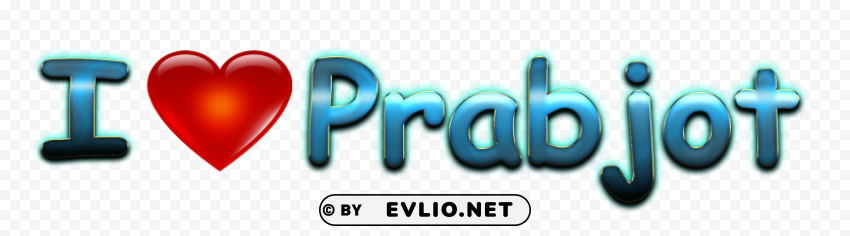 prabjot love name heart design High-quality PNG images with transparency