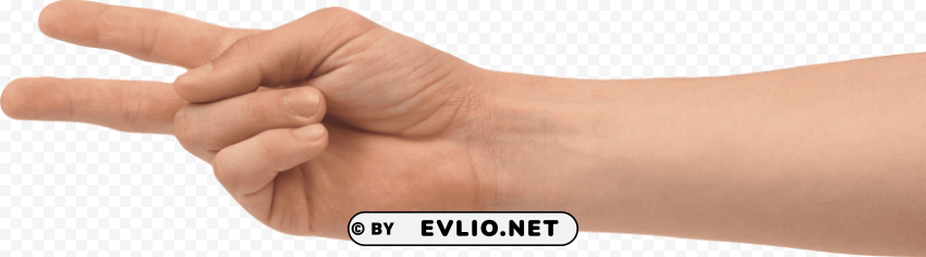 Transparent background PNG image of two finger hand Isolated Character in Transparent Background PNG - Image ID 3417e379