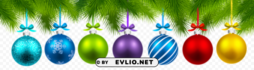christmas balls decor PNG Image with Isolated Icon