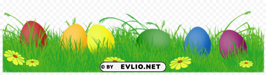easter eggs with grasspicture Free PNG images with transparent backgrounds