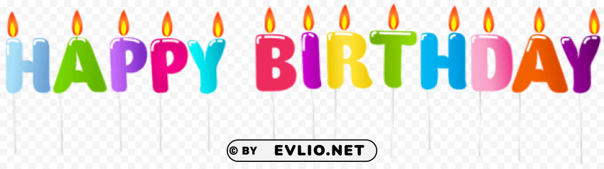 happy birthday candles HighQuality Transparent PNG Isolated Artwork
