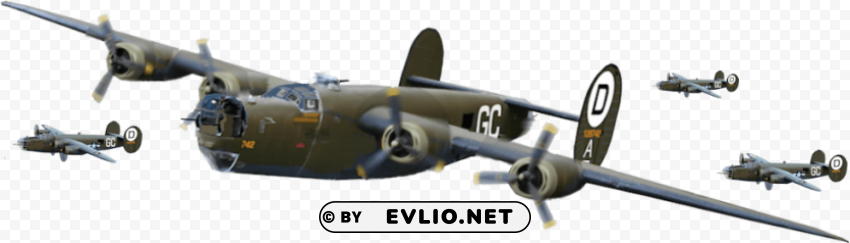 bomber plane ww2 Isolated PNG Object with Clear Background