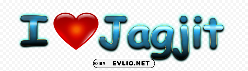 jagjit love name heart design png Isolated Artwork on Transparent Background