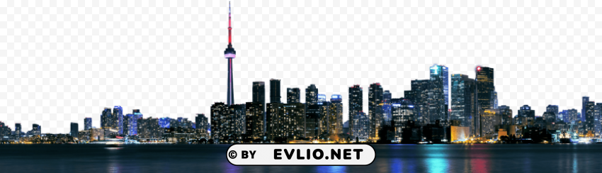 Transparent Background PNG of toronto city skyline PNG graphics with clear alpha channel broad selection - Image ID 0de0eb2d