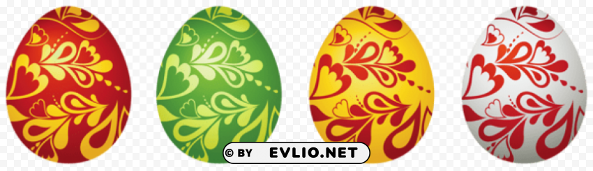easter decorative eggs setpicture PNG Graphic Isolated on Clear Background Detail