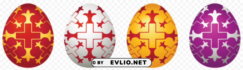 easter eggs setpicture PNG Graphic Isolated with Clarity