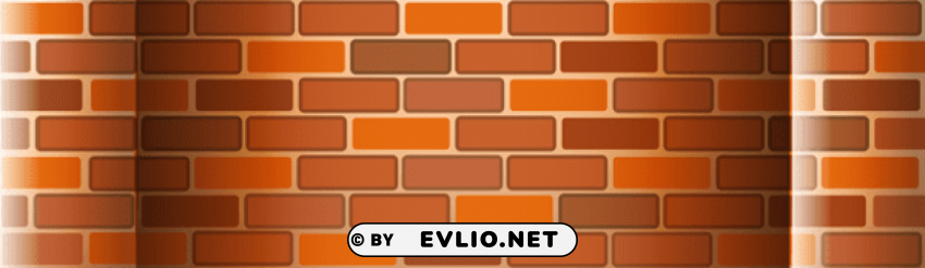 brick wall fence ClearCut PNG Isolated Graphic