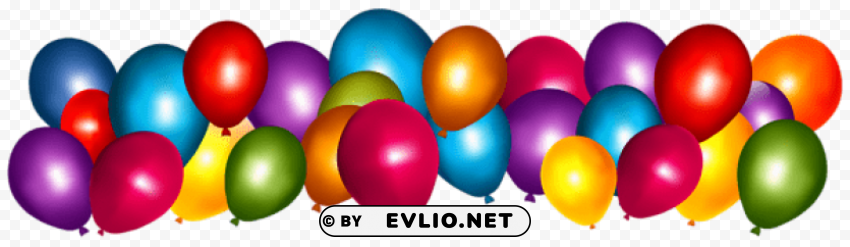 transparent colorful balloons PNG objects
