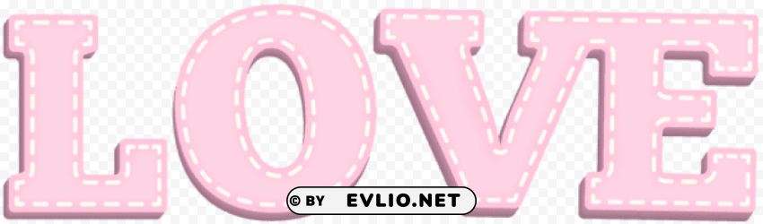 pink love text PNG for personal use