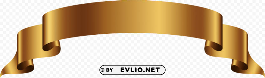 Gold Banner PNG Transparent Graphics For Projects