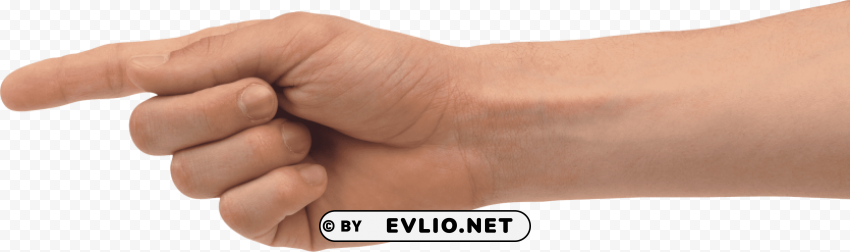 one finger hand Isolated Artwork on Transparent PNG