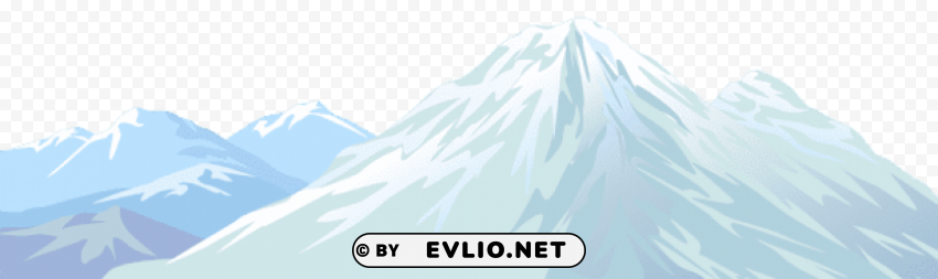 winter snowy mountain Isolated Item with Transparent Background PNG