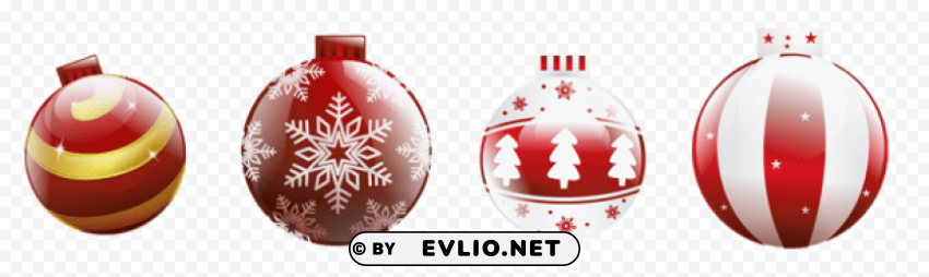 Christmas Balls Isolated Icon On Transparent PNG