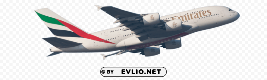 airbus a380 emirates taking off Transparent PNG images with high resolution