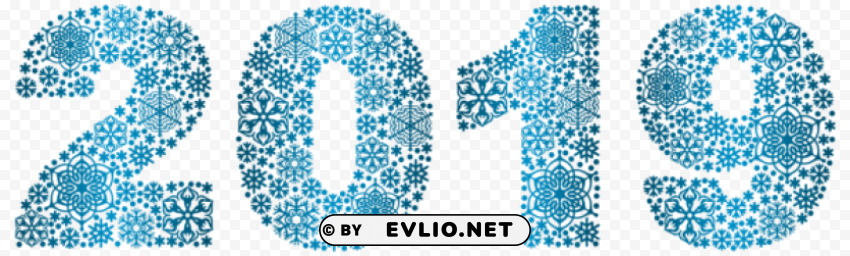 2019 snowflakes style PNG files with transparency