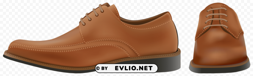 Brown Elegant Men Shoes PNG For Business Use