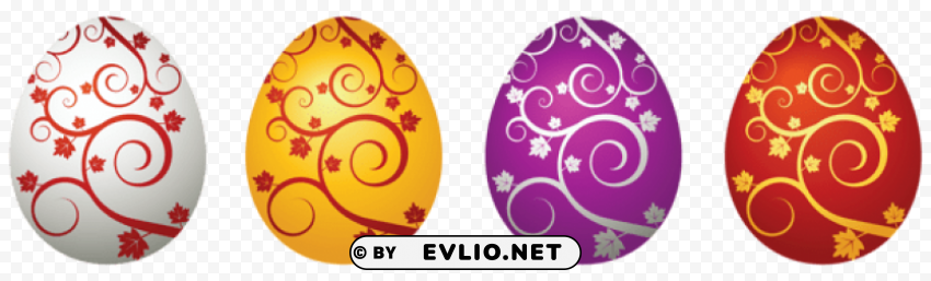 easter eggs decorativepicture PNG Graphic Isolated with Transparency