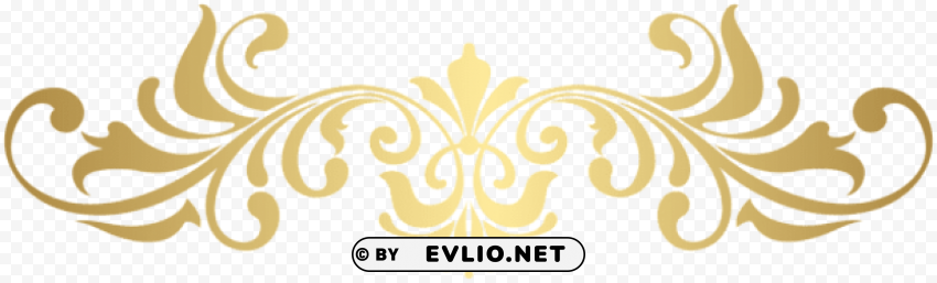 gold ornament deco Isolated Item in Transparent PNG Format
