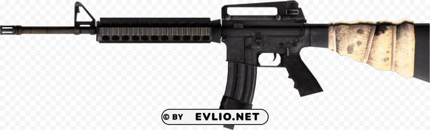 Assault Rifle Isolated PNG Graphic With Transparency