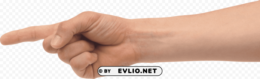 one finger hand Isolated Artwork in Transparent PNG