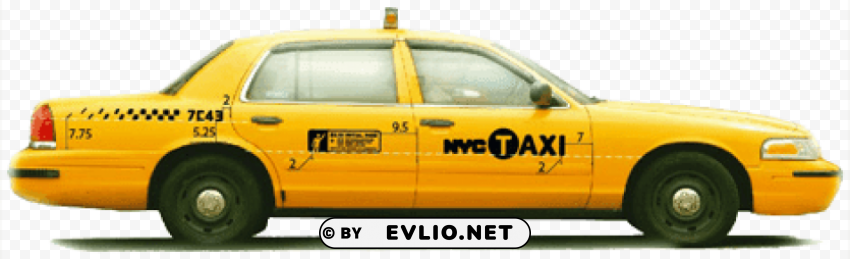 taxi cab nyc Transparent Background PNG Isolated Character