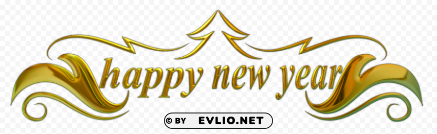 happy new year te Isolated Object with Transparent Background PNG