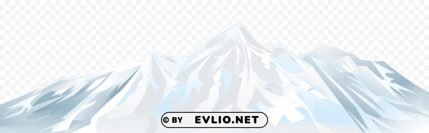 winter snowy mountain Isolated Element with Clear PNG Background