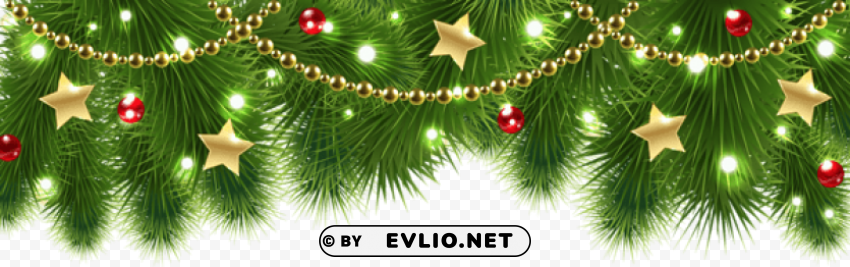 christmas pine decor Transparent PNG pictures for editing