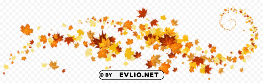 autumn leaves decoration Transparent Background PNG Isolated Design
