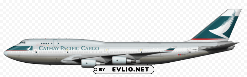 cathay pacific boeing 747 Transparent PNG Isolated Item with Detail