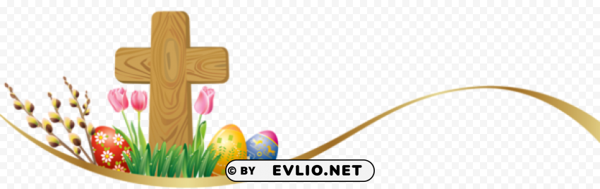 easter deco with eggs and crosspicture Free PNG transparent images