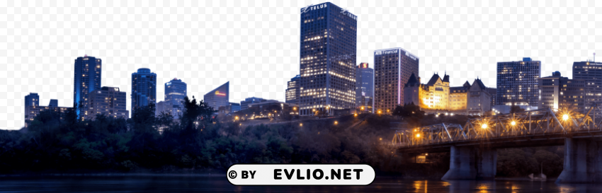 edmonton city skyline PNG Image with Clear Background Isolated