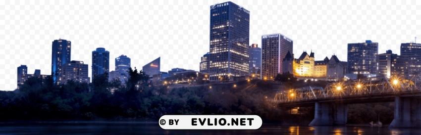 Edmonton City Skyline PNG Image With Clear Background Isolated