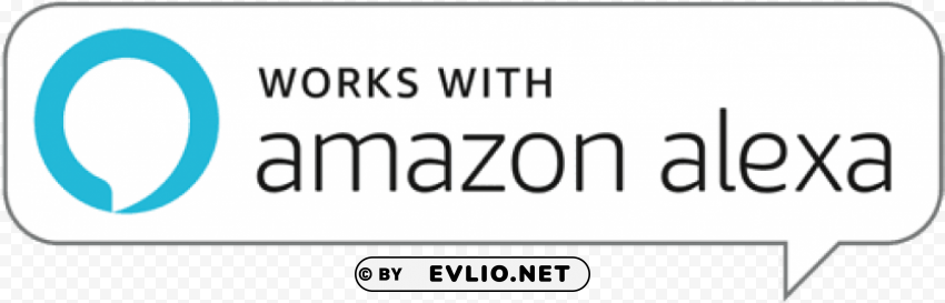 works with amazon alexa logo PNG with transparent bg