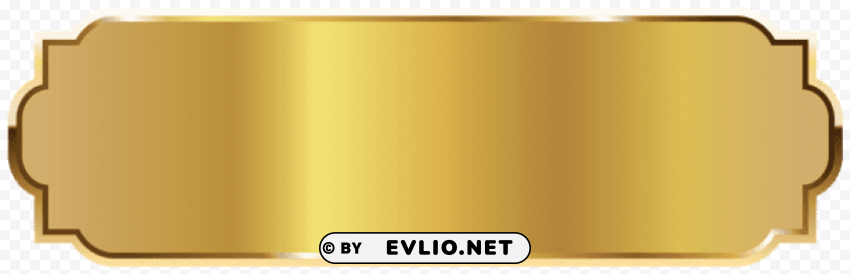 Gold Label Template Transparent Background Isolation In PNG Format