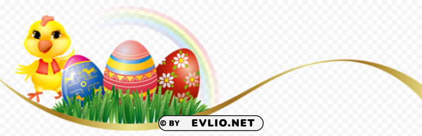 easter deco with eggs and chickenpicture Free PNG images with transparent layers compilation