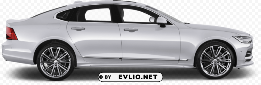 volvo s90 side view Transparent Background PNG Isolated Item