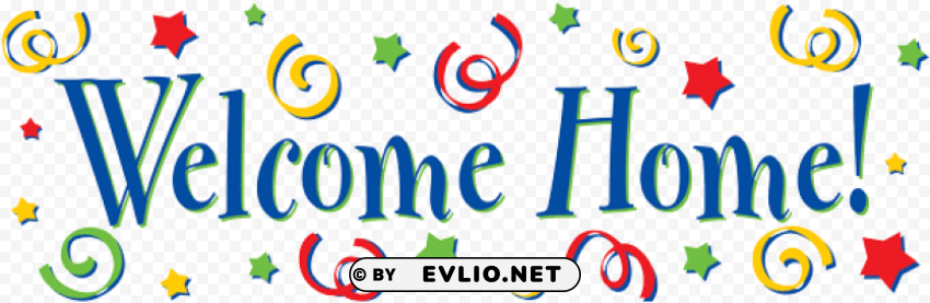 welcome home banner designs PNG Image with Clear Background Isolation