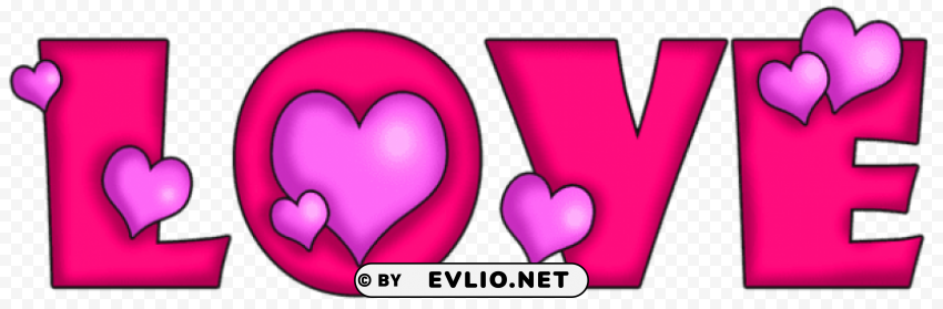 love pink PNG Image Isolated with Transparency png images background -  image ID is f3ff7a82