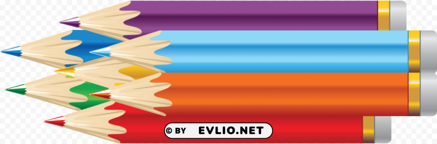 Color Pencils PNG Image With Isolated Icon