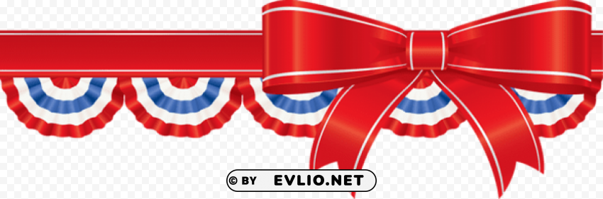america ribbon decor PNG images with alpha background