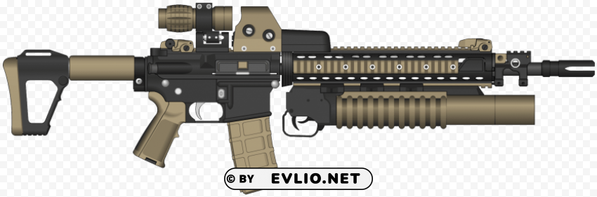 assault rifle clipart Isolated Subject on HighQuality PNG