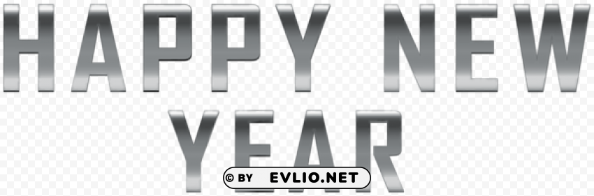 happy new year silver PNG Image with Clear Isolated Object PNG image with transparent background - 1c426b52