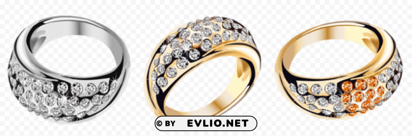 ring set with diamondspicture PNG with cutout background