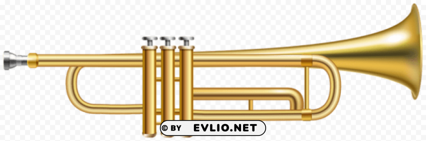 trumpet Isolated Subject with Clear Transparent PNG