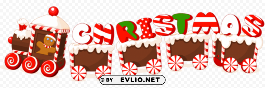 merry christmas candy train text label PNG files with no royalties