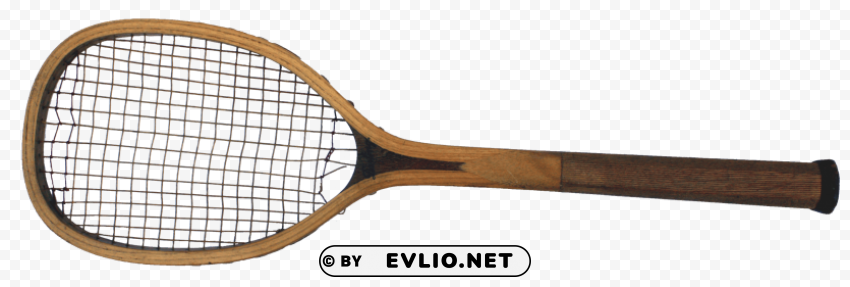 antique tennis racket ClearCut Background PNG Isolated Element