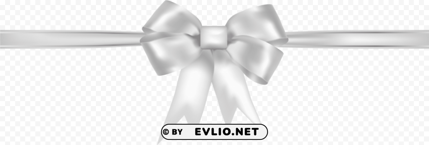 white gift ribbon Transparent Background Isolated PNG Design Element