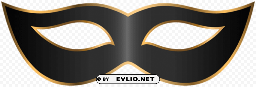 black carnival mask Transparent PNG Isolated Element with Clarity