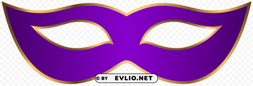 purple carnival mask Transparent PNG Isolated Item with Detail